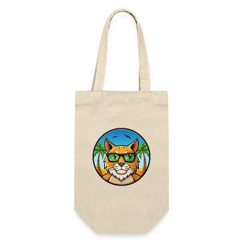 Eurasian Lynx Cat Breed Cartoon Sunglasses Beach - Gift Bag for Bottles - nature - Front