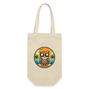 Eule Lustige Cartoon Sommer Strand Sonnenbrille Aufkleber - Geschenkbeutel für Flaschen - Natur - Vorne