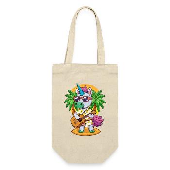 Lustige Einhorn Cartoon Sommer Strand Sonnenbrille - Geschenkbeutel für Flaschen - Natur - Vorne