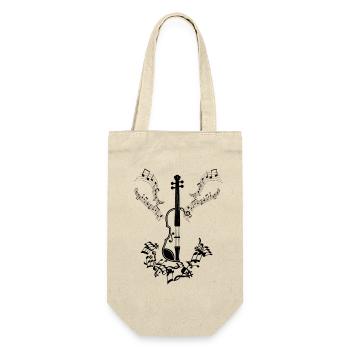 Notes de Musique Musiciens Clefs Partitions - Sac à bouteille - nature - Devant