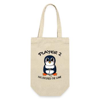 Second baby player 2 baby penguin pregnant - Gift Bag for Bottles - nature - Front