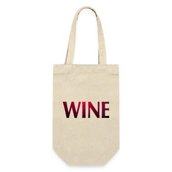 WINE - Geschenkbeutel für Flaschen - Natur - Vorne