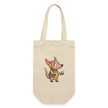 Aardvark Funny Cartoon Character Headphone Music - Gift Bag for Bottles - nature - Front