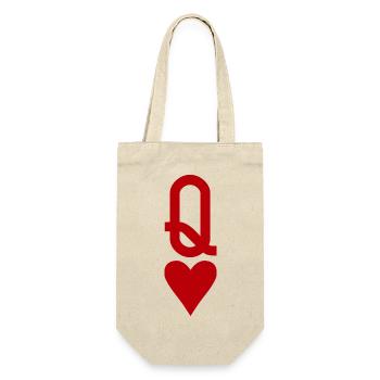 Carte à jouer au poker - Queen of Hearts - Sac à bouteille - nature - Devant