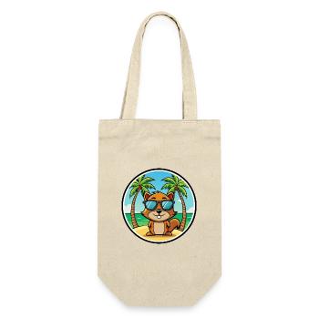 Squirrel Funny Cartoon Summer Beach Sunglasses - Gift Bag for Bottles - nature - Front
