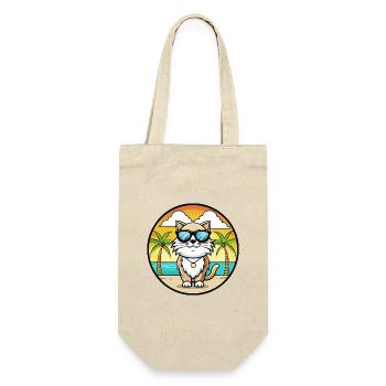 Birma Heilige Katzenrasse Cartoon Sonnenbrille Strand - Geschenkbeutel für Flaschen - Natur - Vorne