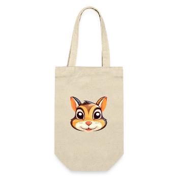 Chipmunk Buntes Aquarell Cartoon Kawaii Tier - Geschenkbeutel für Flaschen - Natur - Vorne