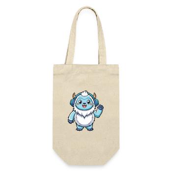 Yeti Funny Cartoon Character Musique de casque - Sac à bouteille - nature - Devant