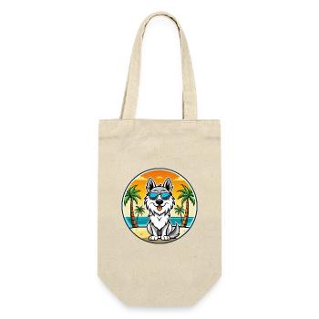Carpathian Shepherd Dog Breed Cartoon Sunglasses - Gift Bag for Bottles - nature - Front