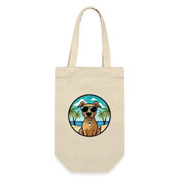 Black Mouth Cur Dog Breed Cartoon Sunglasses Beach - Gift Bag for Bottles - nature - Front