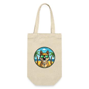 Alano Español Hunderasse Cartoon Sonnenbrille Strand - Geschenkbeutel für Flaschen - Natur - Vorne