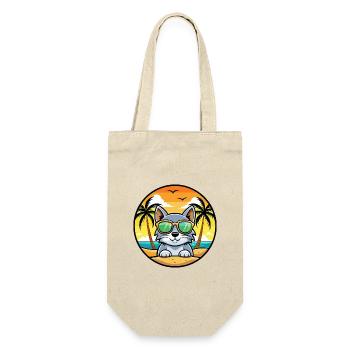 Australische Nebelkatzenrasse Cartoon Sonnenbrille Strand - Geschenkbeutel für Flaschen - Natur - Vorne