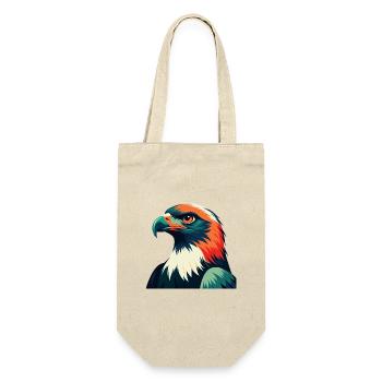Personnage de dessin animé de faucon animal de compagnie coloré - Sac à bouteille - nature - Devant