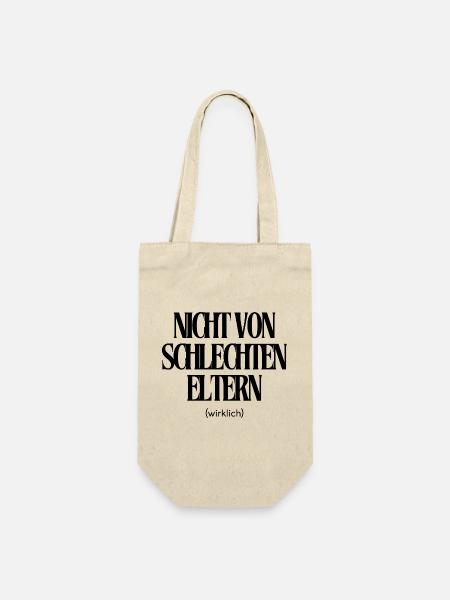 Nicht von schlechten Eltern - Geschenkbeutel für Flaschen - Natur