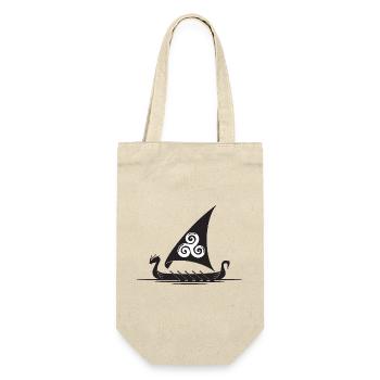 Viking Ship Triskel Sail - Gift Bag for Bottles - nature - Front