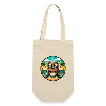 Eule Lustige Cartoon Sommer Strand Sonnenbrille Aufkleber - Geschenkbeutel für Flaschen - Natur - Vorne
