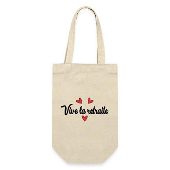 RETIREMENT. RETIREMENT. RETIRED. HAPPY RETIREMENT - Gift Bag for Bottles - nature - Front