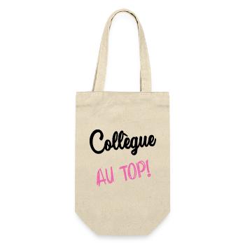COLLEGUE. HUMOUR. RETRAITE. RETRAITE. RETRAITEE - Sac à bouteille - nature - Devant
