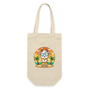 Ziege Lustige Cartoon Sommer Strand Sonnenbrille - Geschenkbeutel für Flaschen - Natur - Vorne
