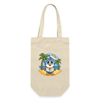 Pinguin Lustige Cartoon Sommer Strand Sonnenbrille - Geschenkbeutel für Flaschen - Natur - Vorne