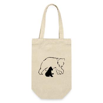 Ours ours ours brun mère bébé nature forêt amour - Sac à bouteille - nature - Devant
