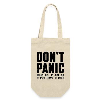 DON'T PANIC – Rule #1 Shirt - Gift Bag for Bottles - nature - Front