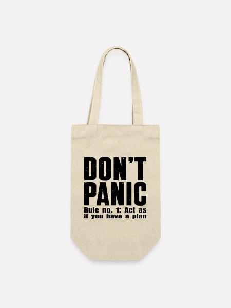 DON’T PANIC – Rule #1 Shirt - Geschenkbeutel für Flaschen - Natur