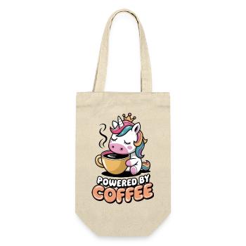 Angetrieben von Kaffee - Geschenkbeutel für Flaschen - Natur - Vorne