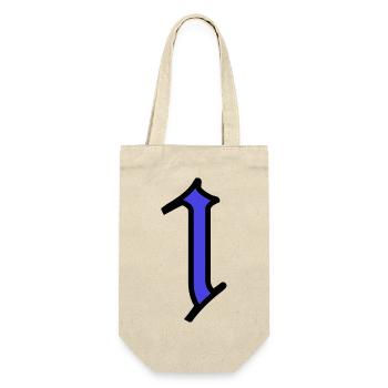 1. 1 Jahr. 1. JAHRESTAG. 1-JÄHRIGES JUBILÄUM - Geschenkbeutel für Flaschen - Natur - Vorne