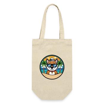 Cao De Seo Miguel Race De Chien Dessin Animé Plage - Sac à bouteille - nature - Devant