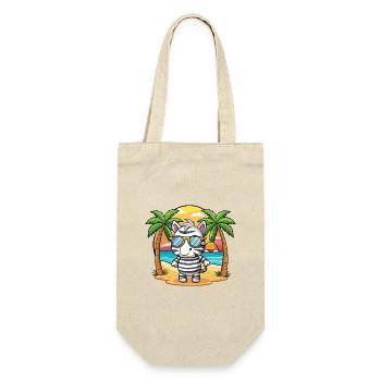 Zebra Lustige Cartoon Sommer Strand Sonnenbrille - Geschenkbeutel für Flaschen - Natur - Vorne