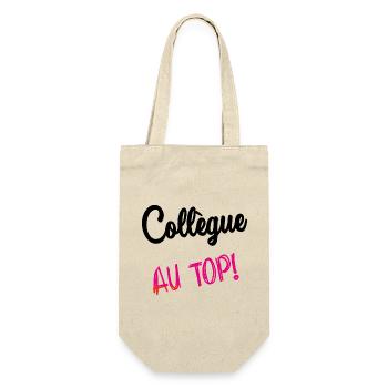 COLLEGUE. HUMOUR. RETRAITE. RETRAITE. RETRAITEE - Sac à bouteille - nature - Devant