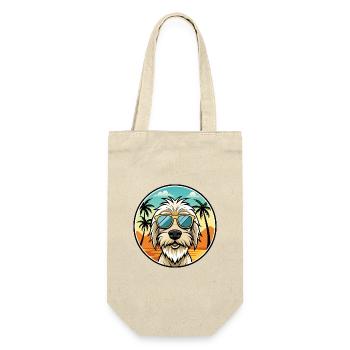 Spinone Italiano Hunderasse Cartoon Sonnenbrille Strand - Geschenkbeutel für Flaschen - Natur - Vorne