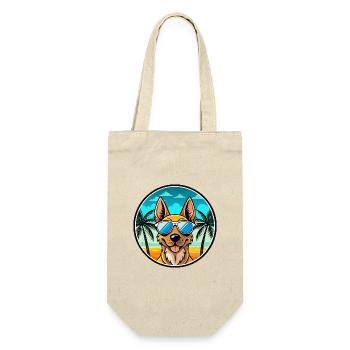 Berger Hollandais Chien Race Dessin Animé Lunettes De Soleil Plage - Sac à bouteille - nature - Devant
