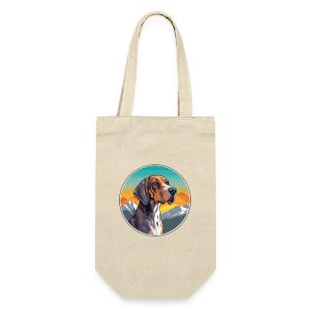 Plott Hund Hund Rasse Cartoon Kawaii Aquarell - Geschenkbeutel für Flaschen - Natur - Vorne
