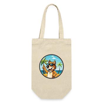 Auvergne Vorstehhund Rasse Cartoon Sonnenbrille Strand - Geschenkbeutel für Flaschen - Natur - Vorne
