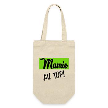 OMA. MUTTERTAG. ALLES GUTE ZUM OMA-TAG. ICH LIEBE DICH - Geschenkbeutel für Flaschen - Natur - Vorne