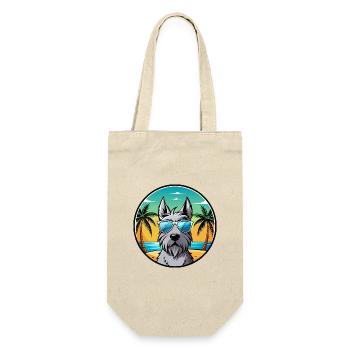 Scottish Terrier Hunderasse Cartoon Sonnenbrille Strand - Geschenkbeutel für Flaschen - Natur - Vorne