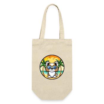 Japonais Chin Chien Race Dessin Animé Lunettes De Soleil Plage - Sac à bouteille - nature - Devant