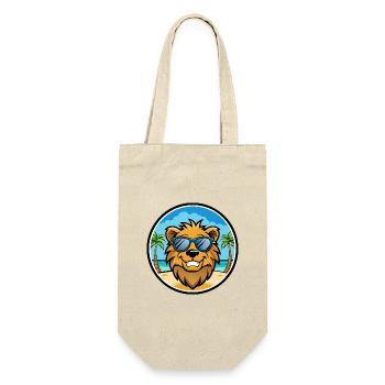 Löwe Lustige Cartoon Sommer Strand Sonnenbrille Aufkleber - Geschenkbeutel für Flaschen - Natur - Vorne