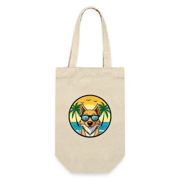 Dänisch Schwedische Bauernhund Rasse Cartoon Sonnenbrille - Geschenkbeutel für Flaschen - Natur - Vorne