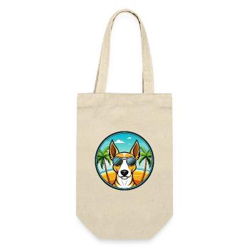 Ibizan Hound Hund Rasse Cartoon Sonnenbrille Strand - Geschenkbeutel für Flaschen - Natur - Vorne