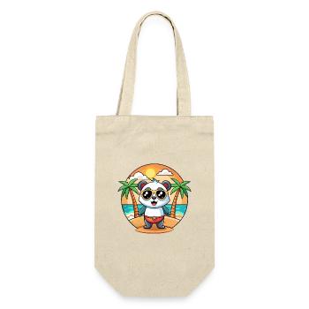 Panda Lustige Cartoon Sommer Strand Sonnenbrille - Geschenkbeutel für Flaschen - Natur - Vorne