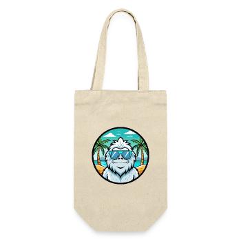 Yeti Lustige Cartoon Sommer Strand Sonnenbrille Aufkleber - Geschenkbeutel für Flaschen - Natur - Vorne