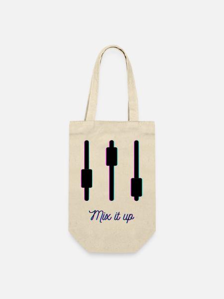 Mix It Up - Musik mixing - Geschenkbeutel für Flaschen - Natur