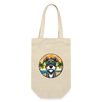 Deutscher Wachtelhund Hunderasse Cartoon Sonnenbrille - Geschenkbeutel für Flaschen - Natur - Vorne