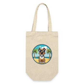 Schweizer Laufhund Hunderasse Cartoon Sonnenbrille - Geschenkbeutel für Flaschen - Natur - Vorne