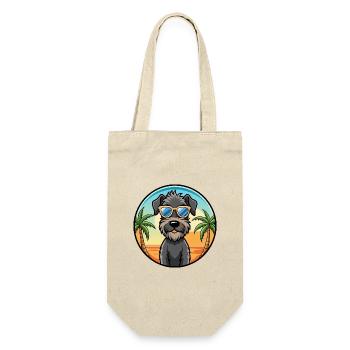 Kerry Blue Terrier Hunderasse Cartoon Sonnenbrille - Geschenkbeutel für Flaschen - Natur - Vorne