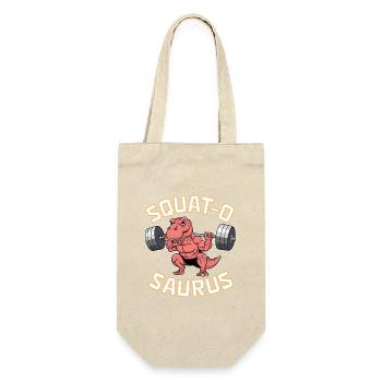 Squat-O Saurus - Geschenkbeutel für Flaschen - Natur - Vorne