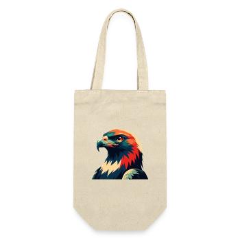 Personnage de dessin animé de faucon animal de compagnie coloré - Sac à bouteille - nature - Devant